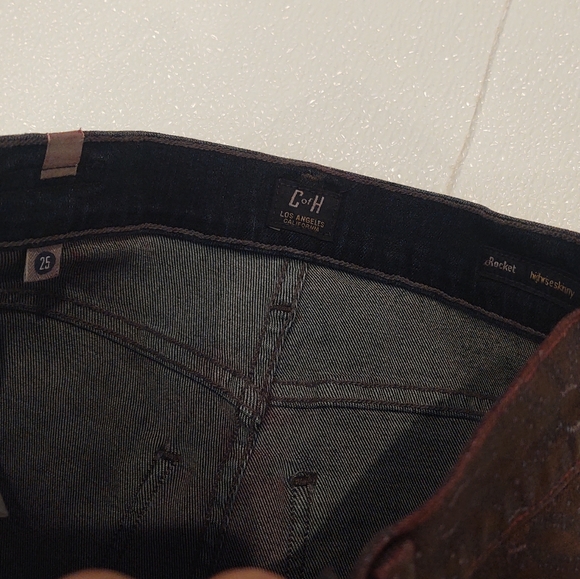 Citizens of Humanity Rocket High Rise Coated Stretch Skinny Jeans Lhasa Red 25 - Picture 3 of 5